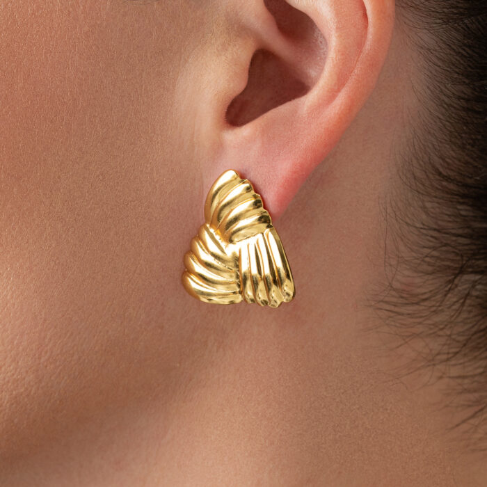 Petal Gold Earrings - Image 2