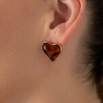 Cocoa Heart Earrings - Image 2